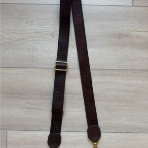 Clare V Ciao Brown Woven Adjustable Crossbody Strap